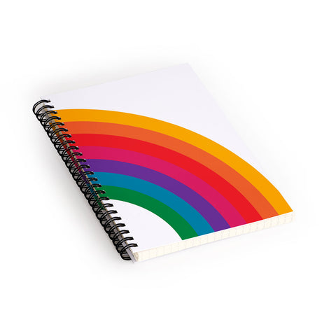 Circa78Designs Retro Bright Rainbow Right Side Spiral Notebook