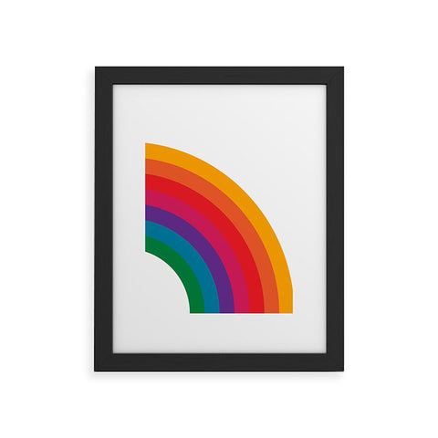 Circa78Designs Retro Bright Rainbow Right Side Framed Art Print