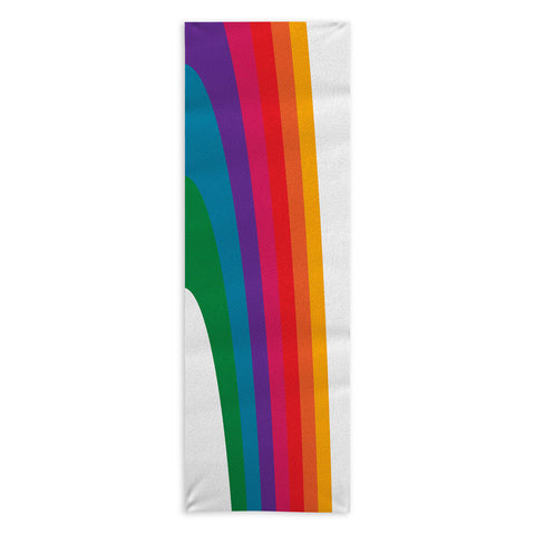 Circa78Designs Retro Bright Rainbow Right Side Yoga Towel