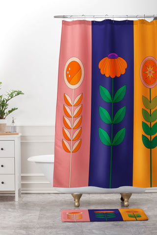 Circa78Designs Springtime Jackpot Shower Curtain And Mat