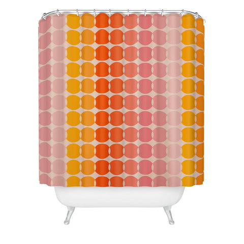 Circa78Designs Strawberry Dots Shower Curtain