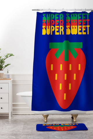 Circa78Designs Super Sweet Shower Curtain And Mat