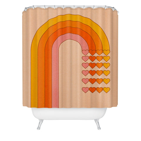 Circa78Designs Sweetheart Rainbow Shower Curtain