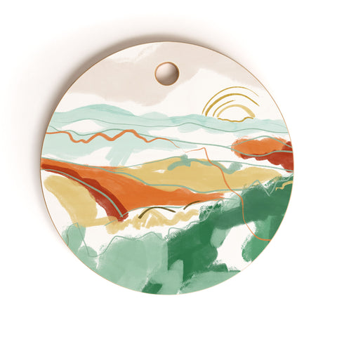 Claire Kelsey Sunrise Appalachia Cutting Board Round