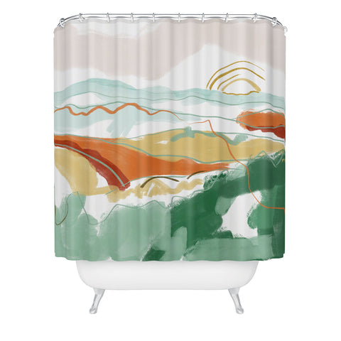 Claire Kelsey Sunrise Appalachia Shower Curtain