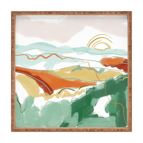 Claire Kelsey Sunrise Appalachia Square Tray