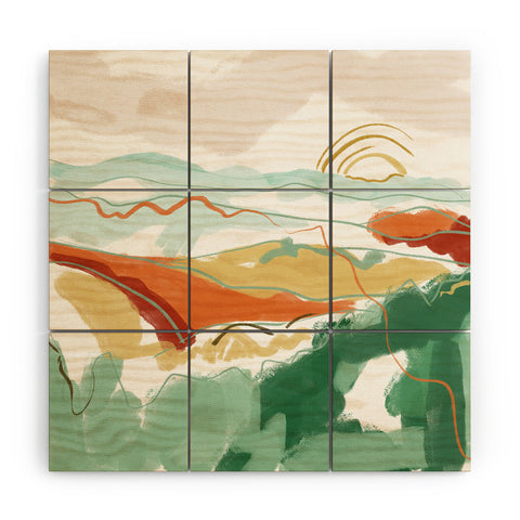 Claire Kelsey Sunrise Appalachia Wood Wall Mural