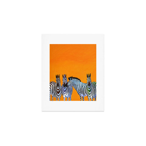 Clara Nilles Candy Stripe Zebras Art Print
