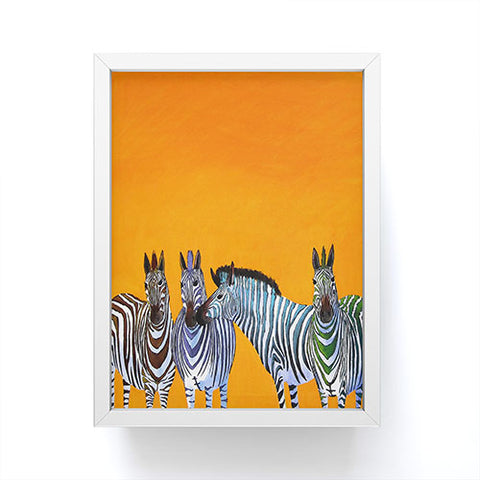 Clara Nilles Candy Stripe Zebras Framed Mini Art Print