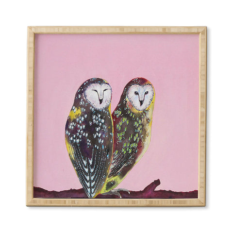 Clara Nilles Chocolate Mint Chip Owls Framed Wall Art