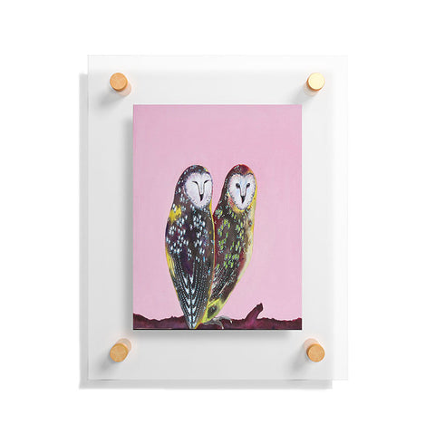 Clara Nilles Chocolate Mint Chip Owls Floating Acrylic Print