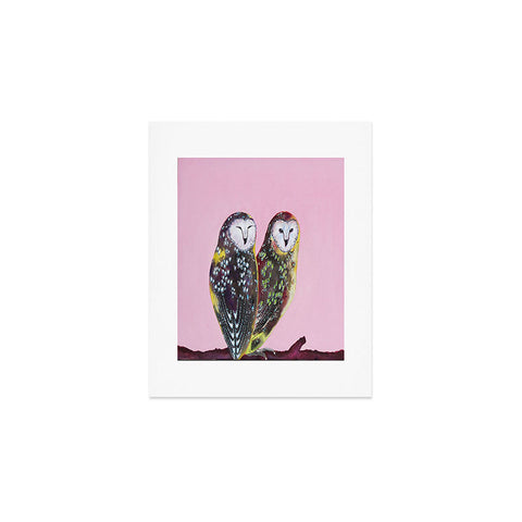 Clara Nilles Chocolate Mint Chip Owls Art Print