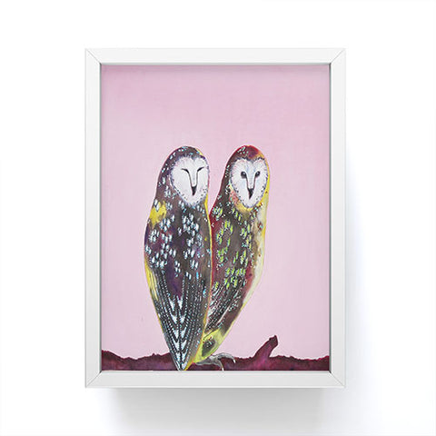 Clara Nilles Chocolate Mint Chip Owls Framed Mini Art Print