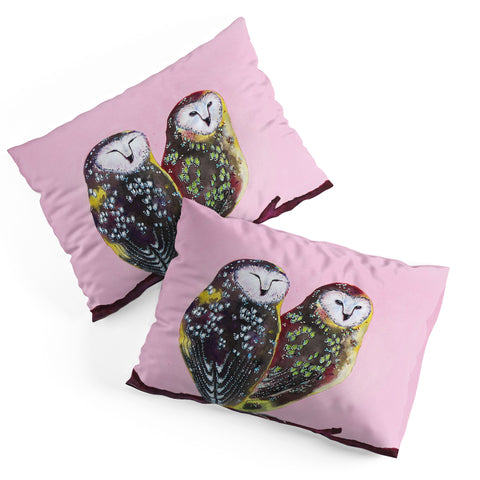 Clara Nilles Chocolate Mint Chip Owls Pillow Shams