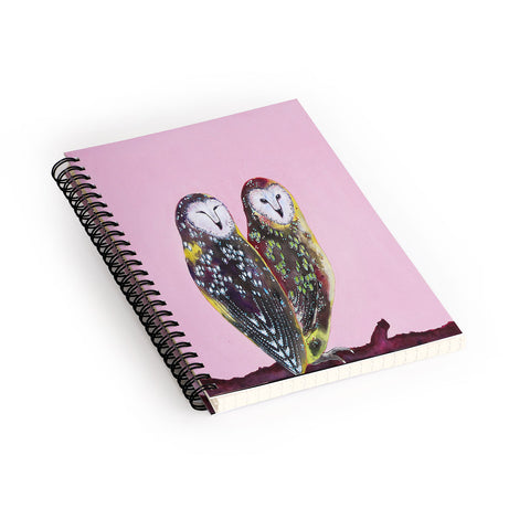 Clara Nilles Chocolate Mint Chip Owls Spiral Notebook
