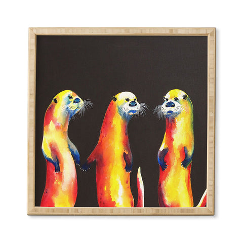 Clara Nilles Flaming Otters Framed Wall Art