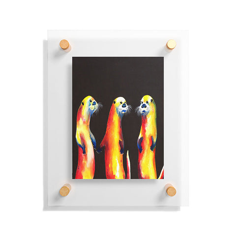 Clara Nilles Flaming Otters Floating Acrylic Print
