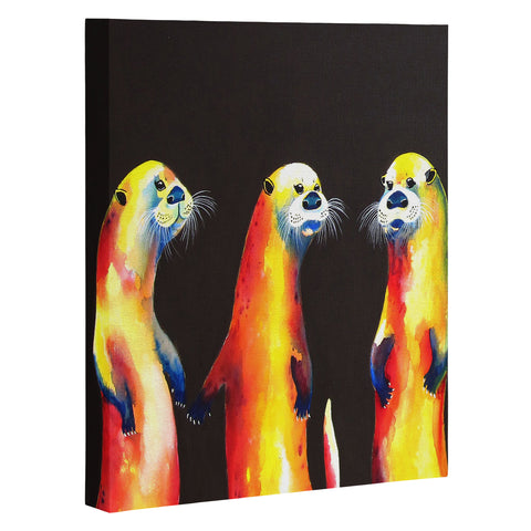 Clara Nilles Flaming Otters Art Canvas