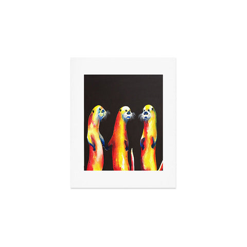 Clara Nilles Flaming Otters Art Print
