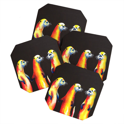 Clara Nilles Flaming Otters Coaster Set