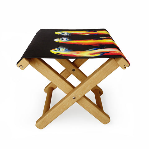 Clara Nilles Flaming Otters Folding Stool