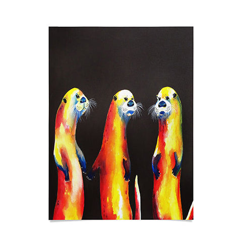 Clara Nilles Flaming Otters Poster