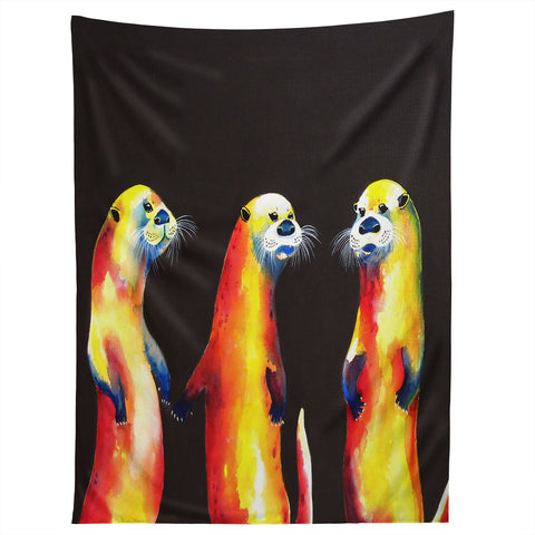 Clara Nilles Flaming Otters Tapestry
