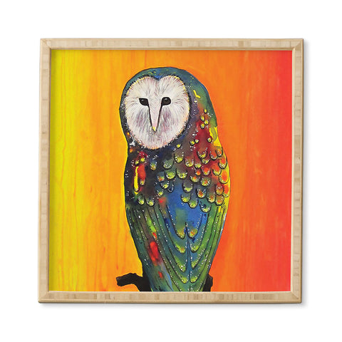 Clara Nilles Glowing Owl On Sunset Framed Wall Art