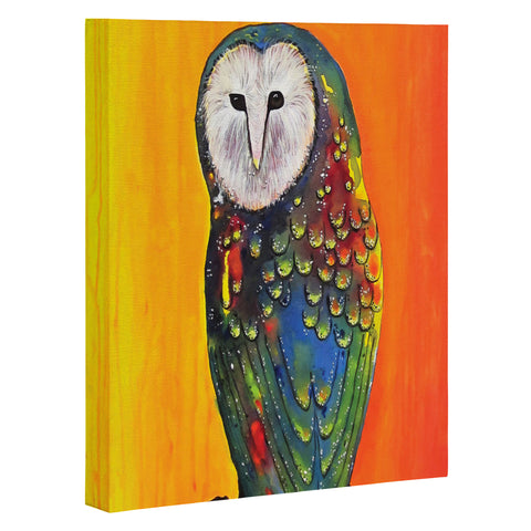 Clara Nilles Glowing Owl On Sunset Art Canvas