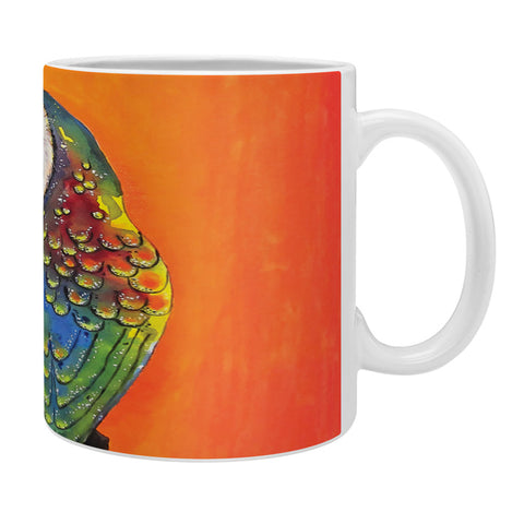 Clara Nilles Glowing Owl On Sunset Coffee Mug