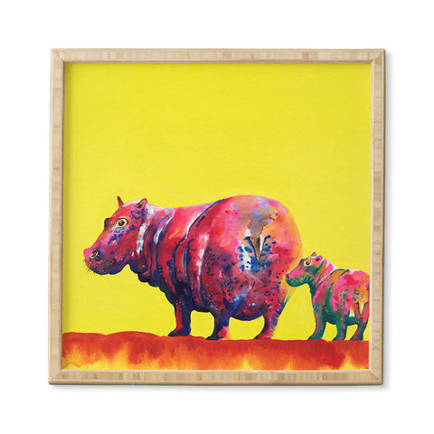 Clara Nilles Habanero Hippopotamus On Lemon Meringue Framed Wall Art