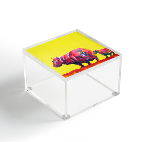 Clara Nilles Habanero Hippopotamus On Lemon Meringue Acrylic Box