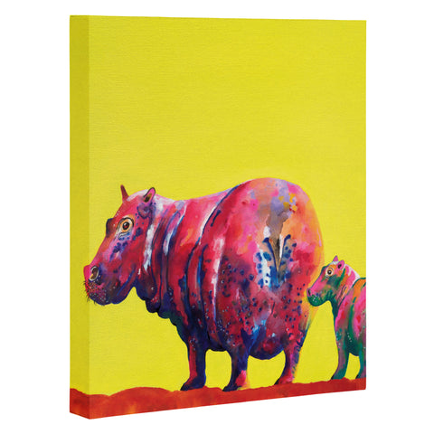 Clara Nilles Habanero Hippopotamus On Lemon Meringue Art Canvas