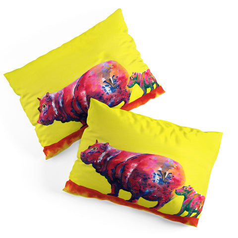 Clara Nilles Habanero Hippopotamus On Lemon Meringue Pillow Shams