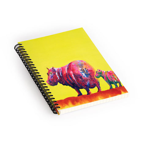 Clara Nilles Habanero Hippopotamus On Lemon Meringue Spiral Notebook