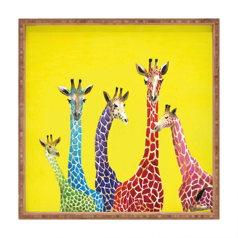 Clara Nilles Jellybean Giraffes Square Tray