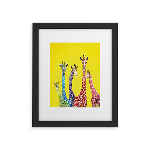 Clara Nilles Jellybean Giraffes Framed Art Print