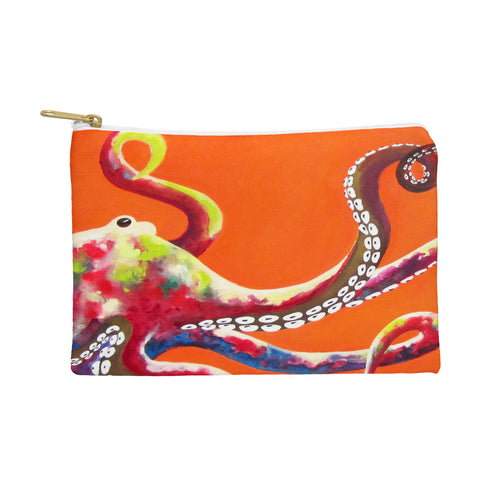 Clara Nilles Jeweled Octopus On Tangerine Pouch