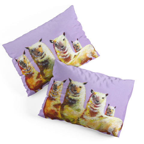 Clara Nilles Lemon Llamas On Lavender Pillow Shams