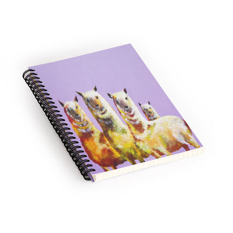 Clara Nilles Lemon Llamas On Lavender Spiral Notebook