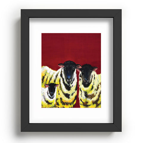 Clara Nilles Lemon Spongecake Sheep Recessed Framing Rectangle