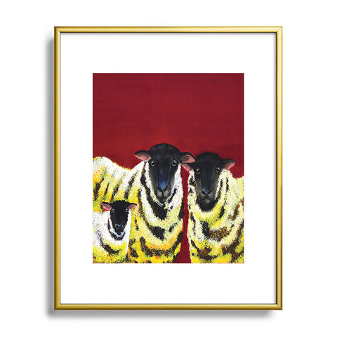 Clara Nilles Lemon Spongecake Sheep Metal Framed Art Print