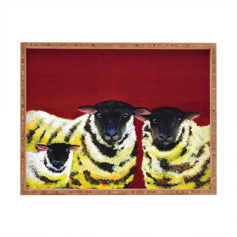 Clara Nilles Lemon Spongecake Sheep Rectangular Tray