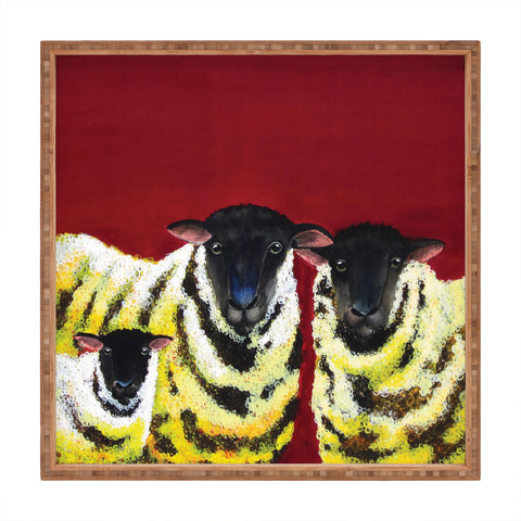 Clara Nilles Lemon Spongecake Sheep Square Tray