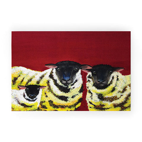 Clara Nilles Lemon Spongecake Sheep Welcome Mat