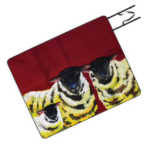 Clara Nilles Lemon Spongecake Sheep Picnic Blanket