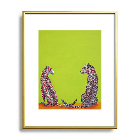 Clara Nilles Leopard Lovers Metal Framed Art Print
