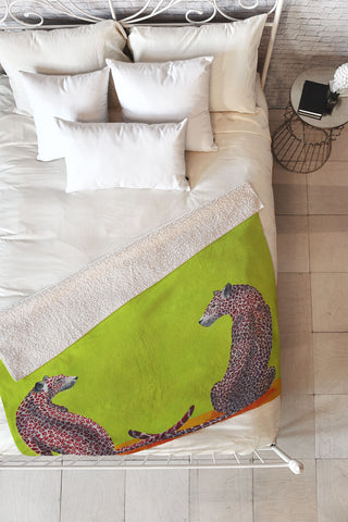 Clara Nilles Leopard Lovers Fleece Throw Blanket