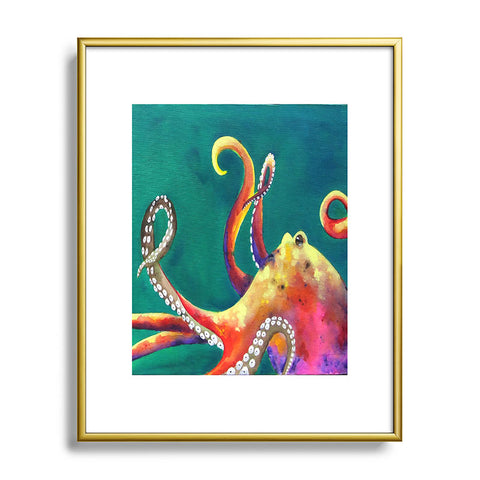 Clara Nilles Mardi Gras Octopus Metal Framed Art Print