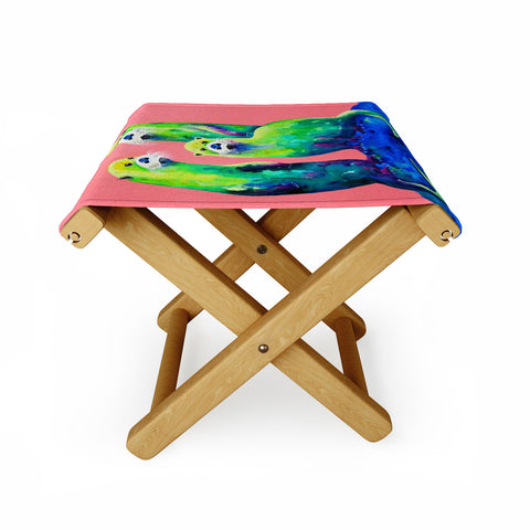 Clara Nilles Margarita Otters On Fresh Melon Folding Stool